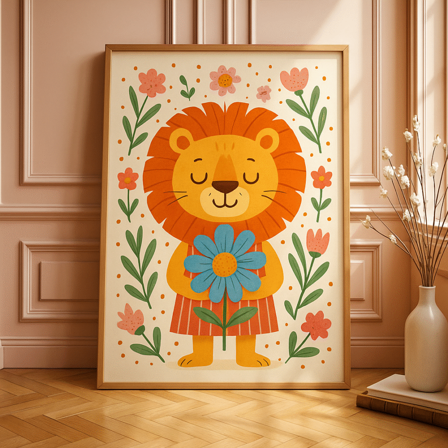 Tableau Lion Rigolo 
